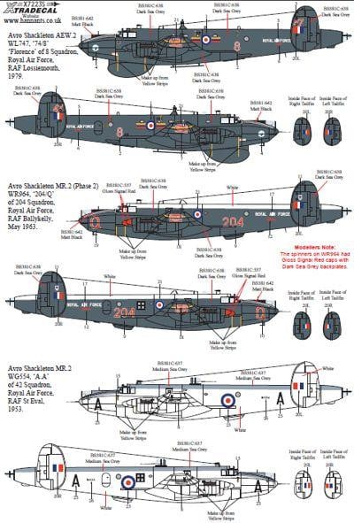 Xtradecal X72235 1/72 Avro Shackleton MR.2/AEW.2 Pt 1 Model Decals - SGS Model Store