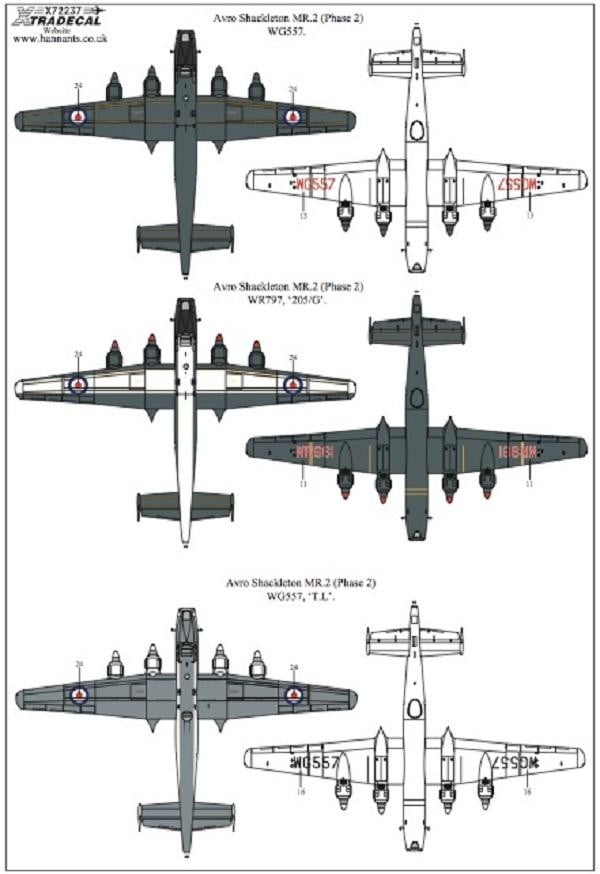 Xtradecal X72237 1/72 Avro Shackleton MR.2 Pt 2 Model Decals - SGS Model Store