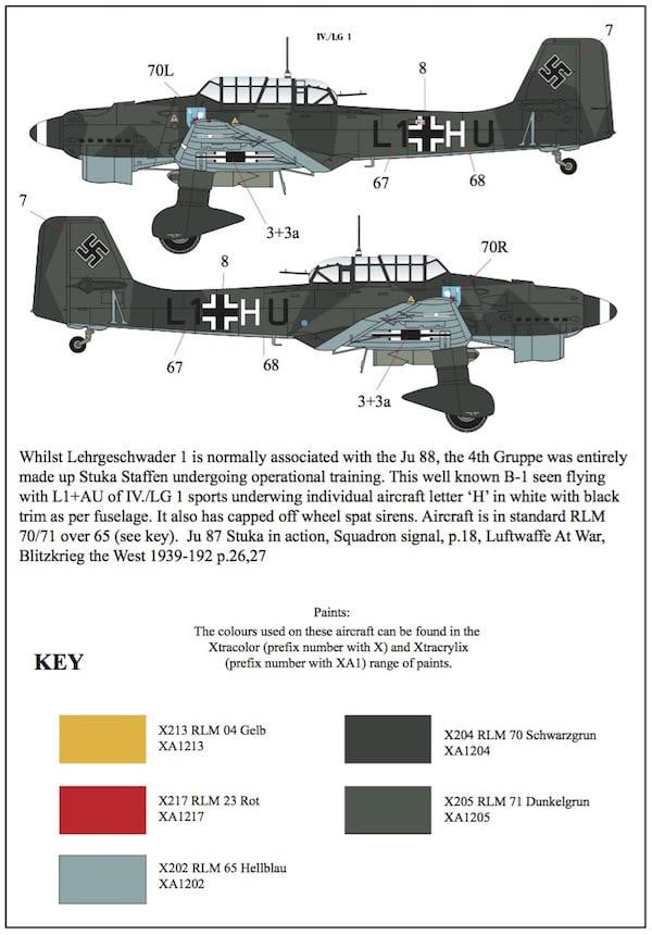 Xtradecal X72249 1/72 Junkers Ju 87 B-1 Model Decals - SGS Model Store