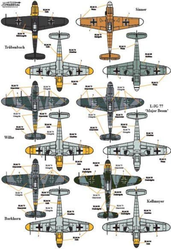 Xtradecal X72259 1/72 Stab Messerschmitt Bf-109s Pt 1 Model Decals - SGS Model Store