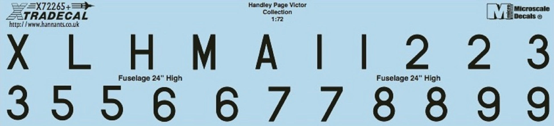 Xtradecal X72265 1/72 Handley Page Victor Collection Model Decals - SGS Model Store