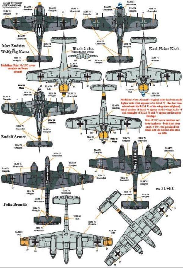Xtradecal X72266 1/72 Luftwaffe JG 5 Squadron History Model Decals - SGS Model Store