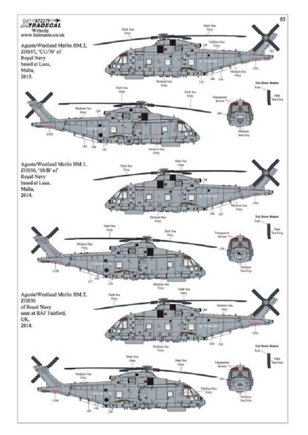 Xtradecal X72279 1/72 Agusta Westland Merlin Operators Model Decals - SGS Model Store