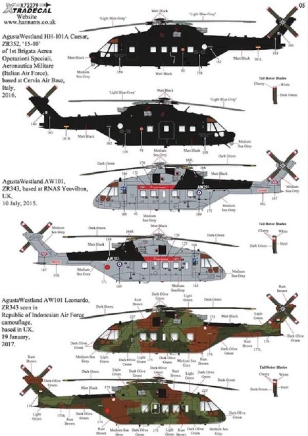 Xtradecal X72279 1/72 Agusta Westland Merlin Operators Model Decals - SGS Model Store