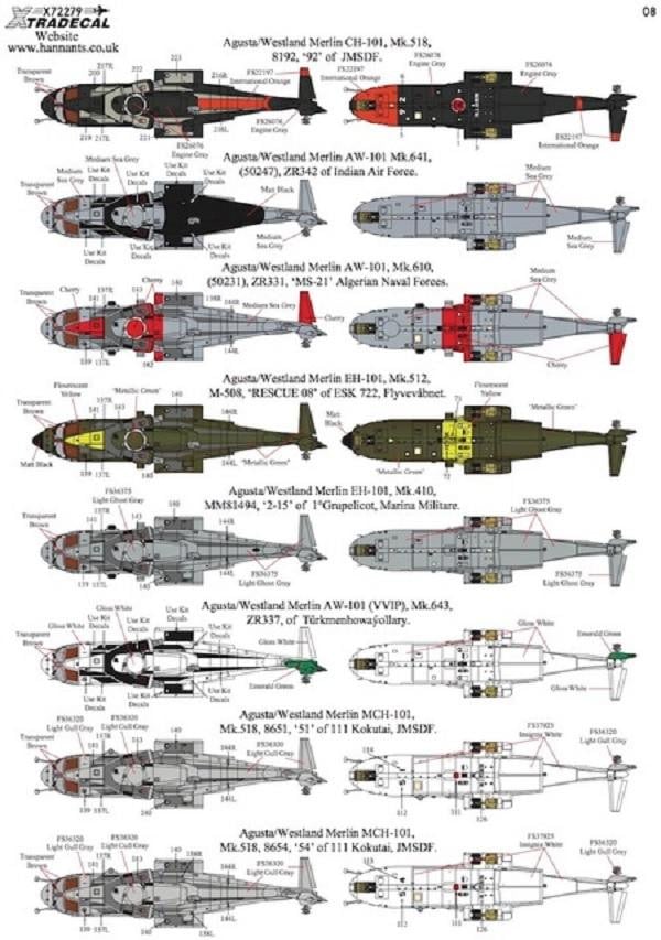 Xtradecal X72279 1/72 Agusta Westland Merlin Operators Model Decals - SGS Model Store