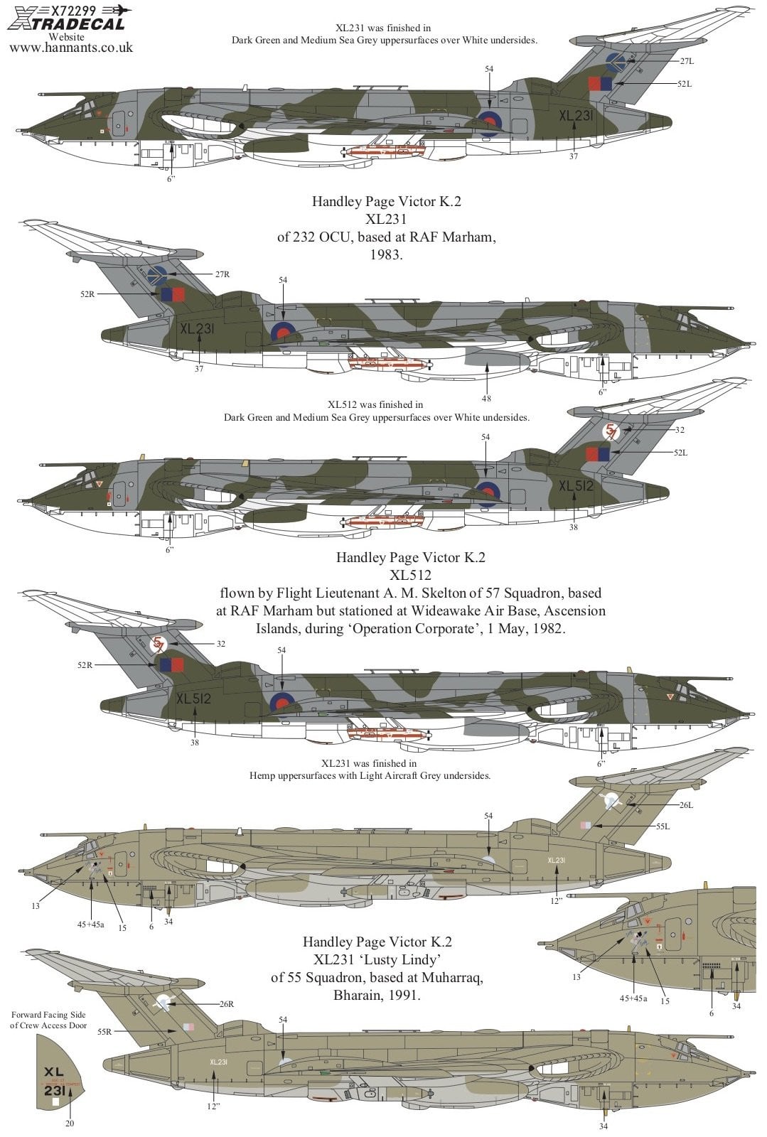 Xtradecal X72299 1/72 Handley-Page Victor K.2 Collection Model Decals - SGS Model Store