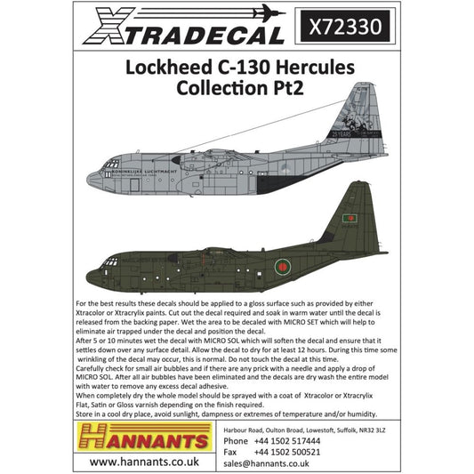 Xtradecal X72330 Lockheed C-130 Hercules Collection Pt2 1/72