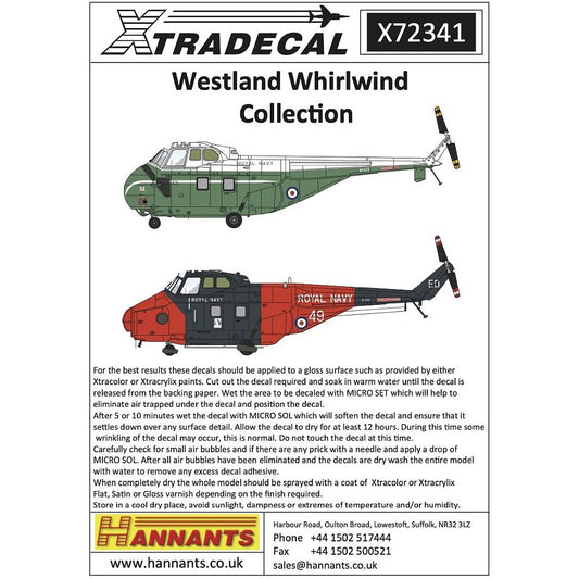 Xtradecal X72341 Westland Whirlwind Collection 1/72