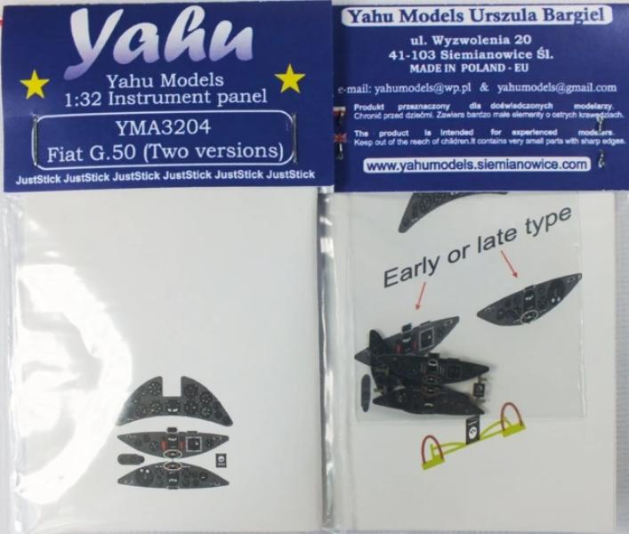 Yahu Models YMA3204 1/32 Fiat G.50 Instrument Panel for Special Hobby