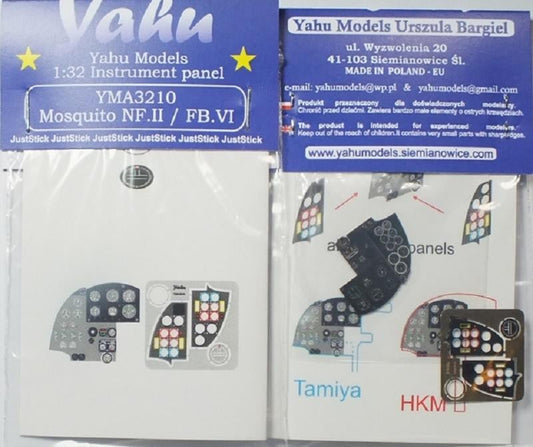 Yahu Models YMA3210 1/32 Mosquito Mk.VI Instrument Panel for Tamiya - SGS Model Store