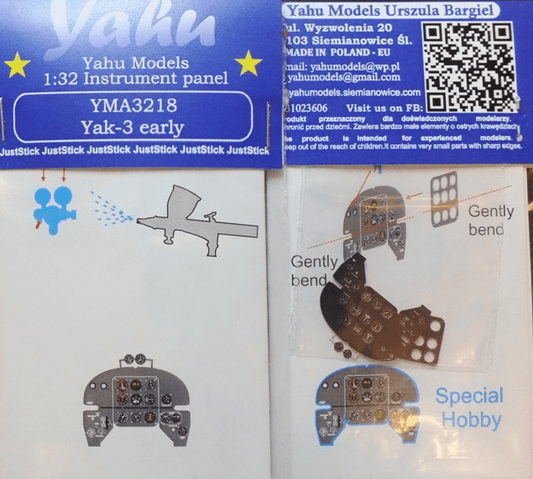 Yahu Models YMA3218 1/32 Yakovlev Yak-3 Instrument Panel for Special Hobby - SGS Model Store