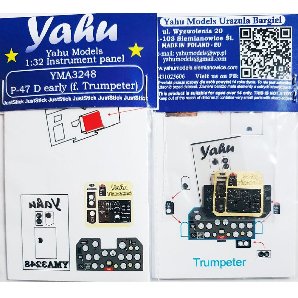 Yahu Models YMA3248 1/32 P-47 Early (Trumpeter) Instrument Panel