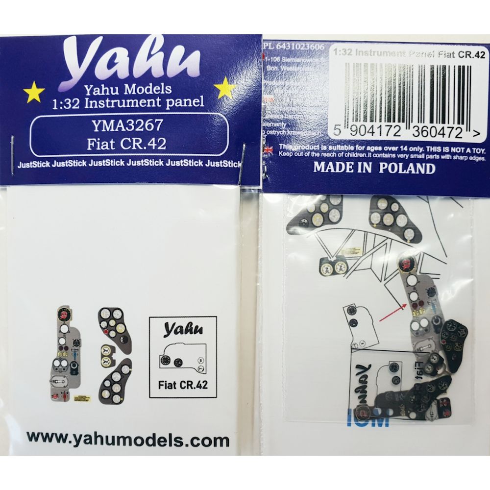 Yahu Models YMA3267 Fiat CR.42 Instrument Panel for ICM 1/32