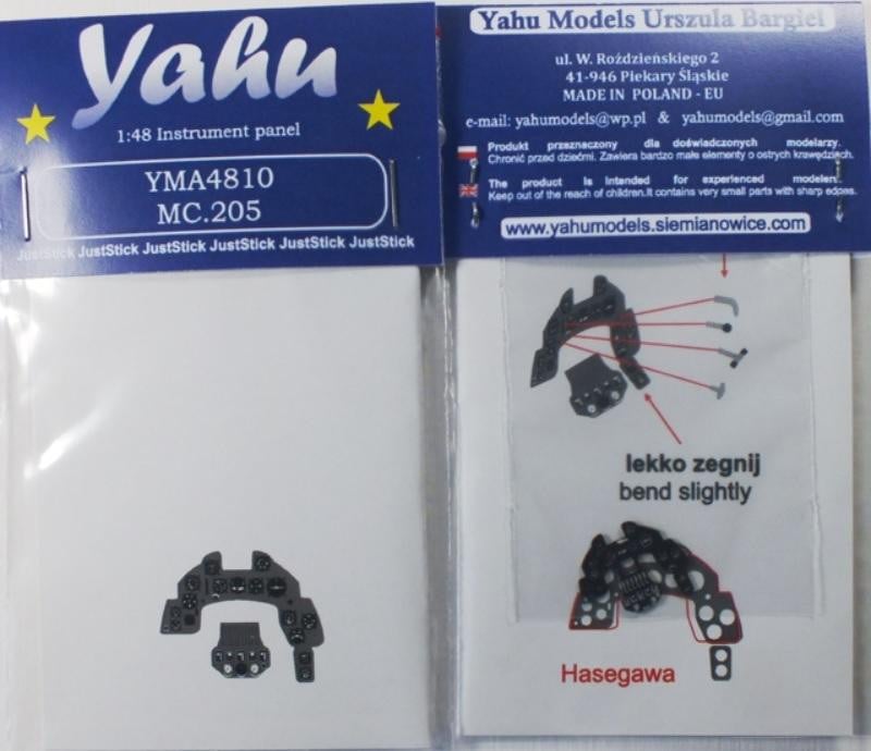 Yahu Models YMA4810 1/48 Macchi C.205 Instrument Panel for Hasegawa - SGS Model Store