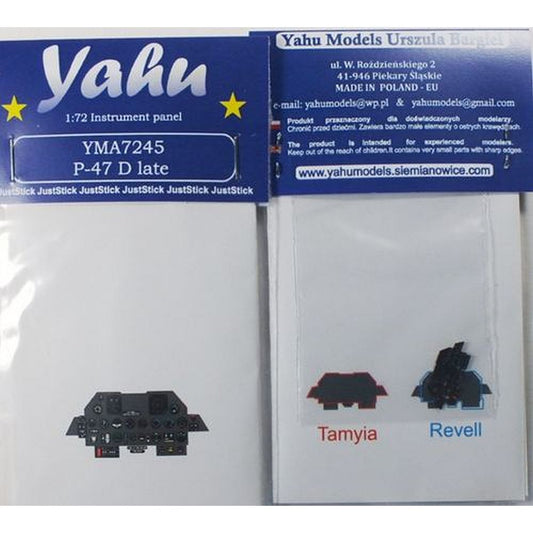 Yahu Models YMA7245 1/72 P-47 D Late Instrument Panel