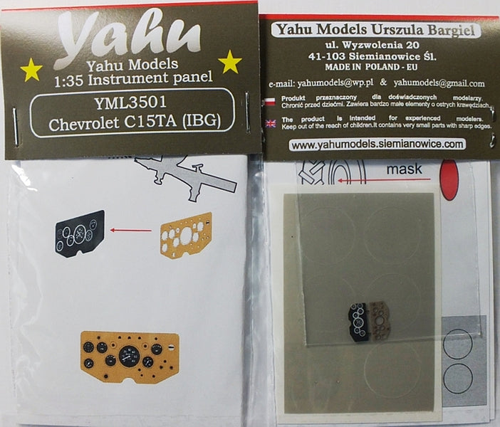 Yahu Models YML3501 1/35 Chevrolet C15TA Instrument Panel for IBG - SGS Model Store