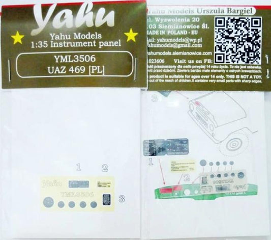 Yahu Models YML3506 1/35 Soviet UAZ-469 (PL) Instrument Panel