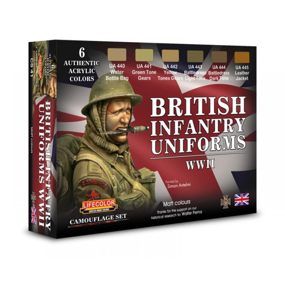 Lifecolor CS41 British Infantry Uniforms WWII acrylic colours - SGS Model Store
